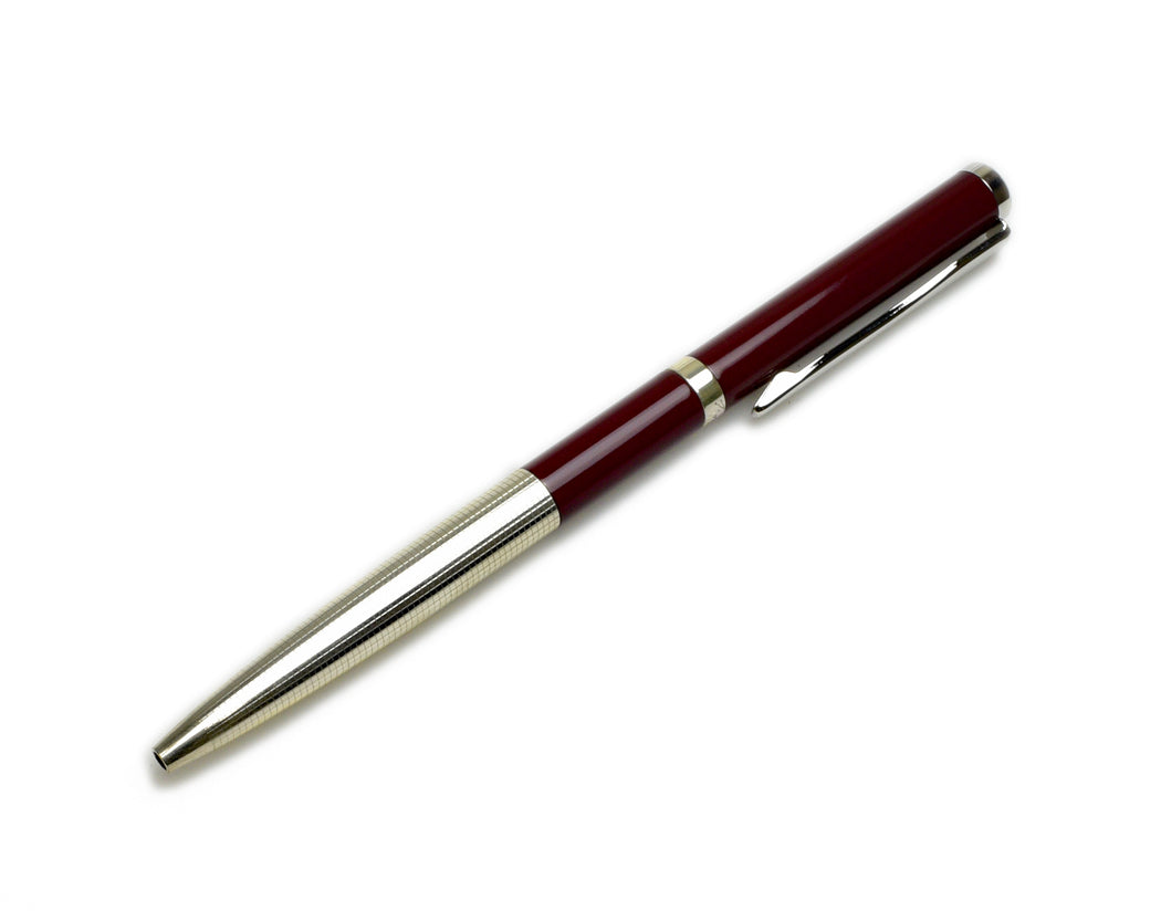 Piper Dara Maroon & Sterling Ballpoint