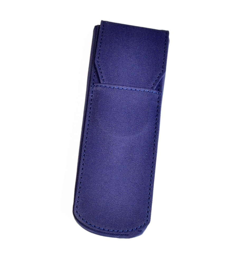 Piper Two Pen Case - Blue Canvas
