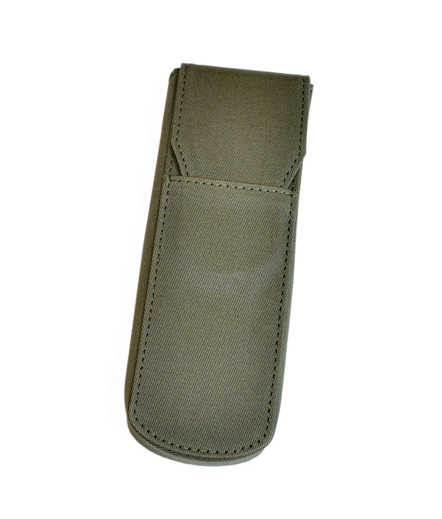Piper Two Pen Case - Olive Canvas