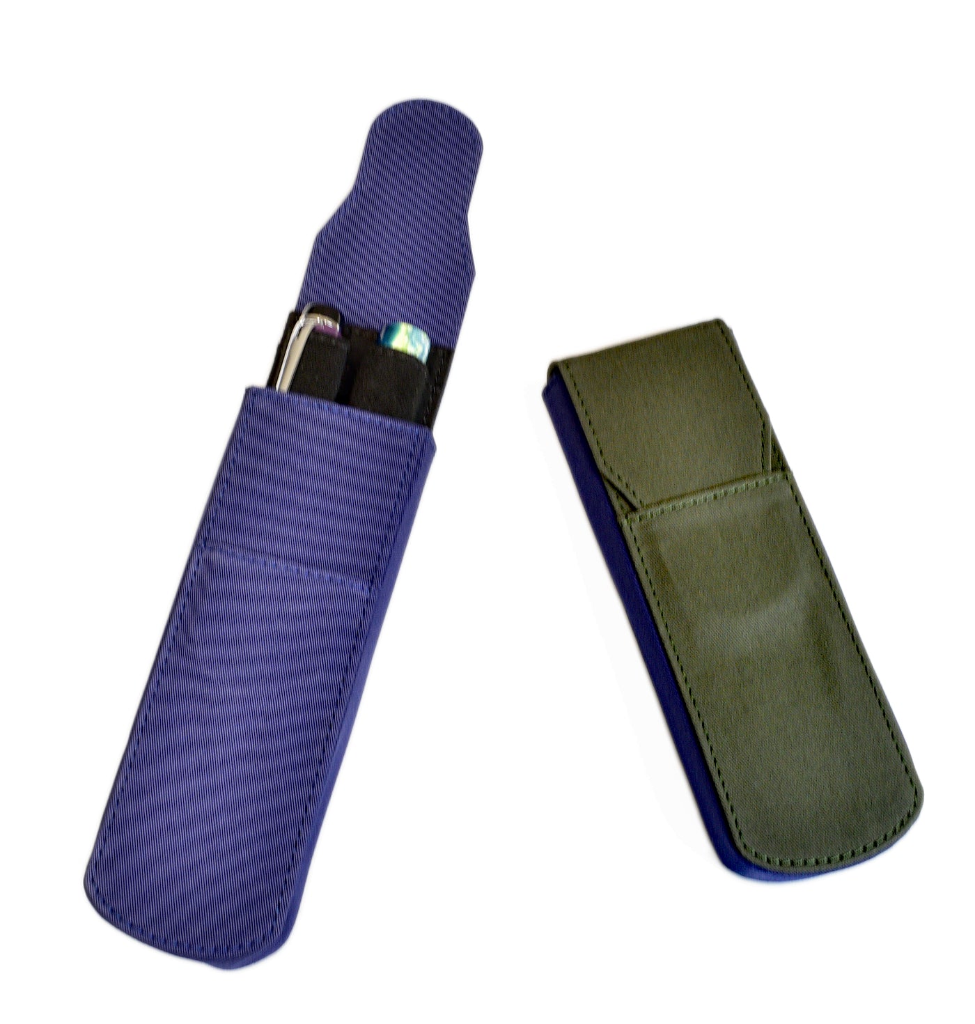 Piper Two Pen Case - Blue Canvas